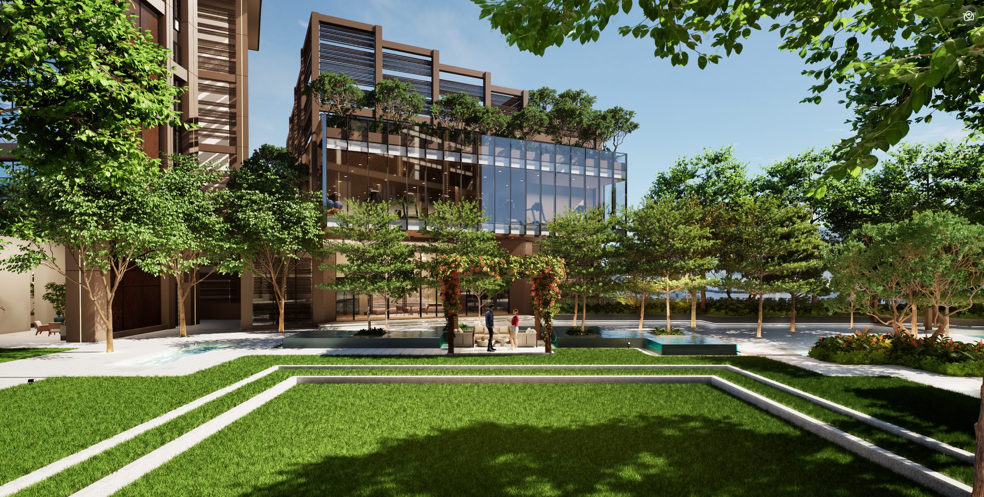 Amphitheatre and clubhouse render