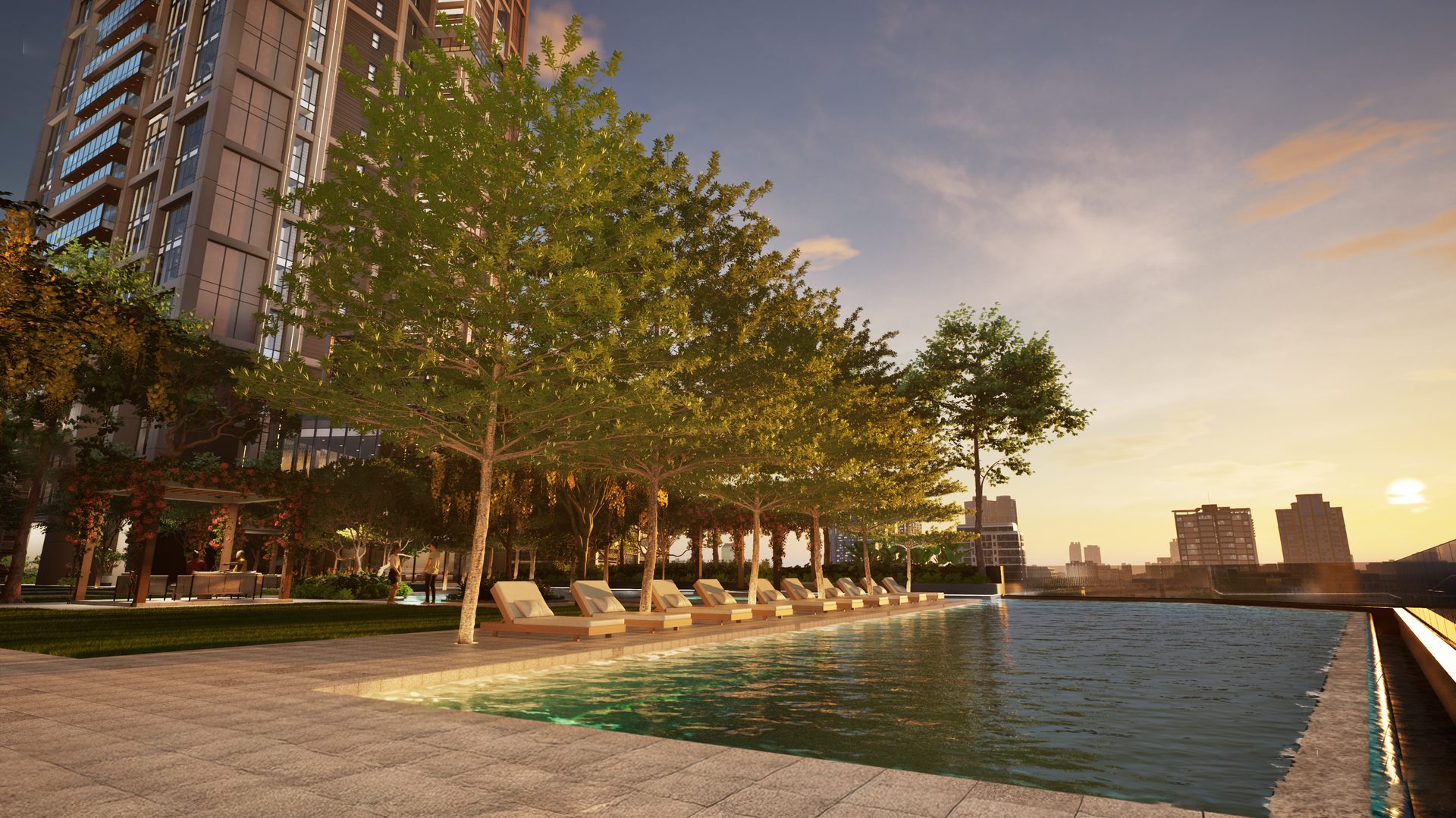 Lap pool render